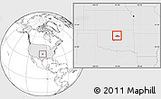 Blank Location Map of ZIP code 74075, highlighted country, highlighted county