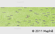 Physical Panoramic Map of ZIP code 74077