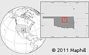 Blank Location Map of ZIP code 74078, highlighted country, highlighted state