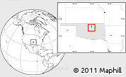 Blank Location Map of ZIP code 74078, highlighted state