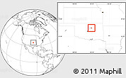 Blank Location Map of ZIP code 74085, highlighted county