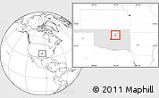 Blank Location Map of ZIP code 74085, highlighted state