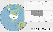 Savanna Style Location Map of ZIP code 74085, highlighted country, highlighted state