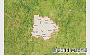 Shaded Relief Map of ZIP codes starting with 741, satellite outside