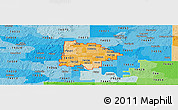 Political Shades Panoramic Map of ZIP codes starting with 741