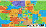 Political 3D Map of ZIP code 74104