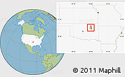 Savanna Style Location Map of ZIP code 74106, highlighted country, highlighted county