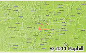 Physical 3D Map of ZIP code 74107