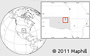 Blank Location Map of ZIP code 74108, highlighted state