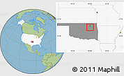 Savanna Style Location Map of ZIP code 74110, highlighted country, highlighted state