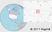 Gray Location Map of ZIP code 74112, highlighted country, highlighted county