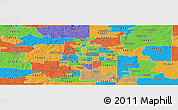 Political Panoramic Map of ZIP code 74112