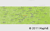 Physical Panoramic Map of ZIP code 74114
