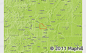 Physical Map of ZIP code 74116