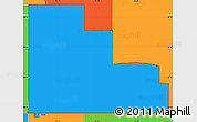 Political Simple Map of ZIP code 74116