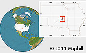 Satellite Location Map of ZIP code 74117, highlighted country, highlighted county