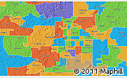 Political 3D Map of ZIP code 74119