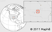 Blank Location Map of ZIP code 74119, highlighted country, highlighted county