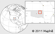 Blank Location Map of ZIP code 74119, highlighted state
