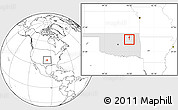 Blank Location Map of ZIP code 74120, highlighted state