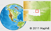 Physical Location Map of ZIP code 74120, highlighted state