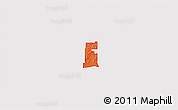 Political 3D Map of ZIP code 74127, cropped outside