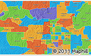 Political 3D Map of ZIP code 74127