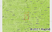 Physical Map of ZIP code 74127
