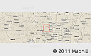 Shaded Relief Panoramic Map of ZIP code 74127