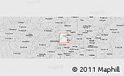 Silver Style Panoramic Map of ZIP code 74127