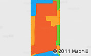 Political Simple Map of ZIP code 74127