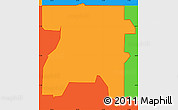 Political Simple Map of ZIP code 74131