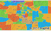 Political 3D Map of ZIP code 74133