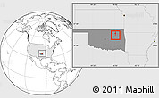 Blank Location Map of ZIP code 74135, highlighted country, highlighted state