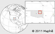 Blank Location Map of ZIP code 74135, highlighted state