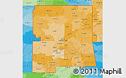 Political Shades 3D Map of ZIP codes starting with 743