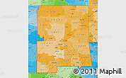 Political Shades Map of ZIP codes starting with 743