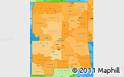 Political Shades Simple Map of ZIP codes starting with 743
