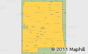 Savanna Style Simple Map of ZIP codes starting with 743