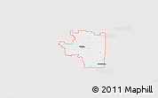 Silver Style 3D Map of ZIP code 74301, single color outside