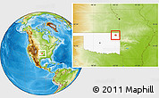 Physical Location Map of ZIP code 74301, highlighted state