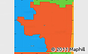 Political Simple Map of ZIP code 74301