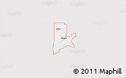 Silver Style 3D Map of ZIP code 74331, single color outside