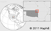 Blank Location Map of ZIP code 74331, highlighted country, highlighted state