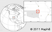 Blank Location Map of ZIP code 74331, highlighted state