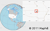 Gray Location Map of ZIP code 74331, highlighted country, highlighted county