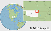 Savanna Style Location Map of ZIP code 74331, highlighted state