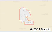Classic Style 3D Map of ZIP code 74332, single color outside