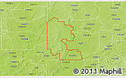 Physical 3D Map of ZIP code 74332