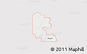 Silver Style 3D Map of ZIP code 74332, single color outside